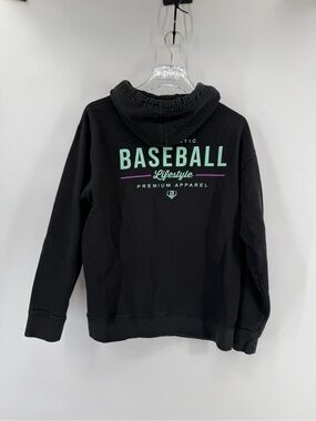Baseball lifestyle 101 black hoodie size medium